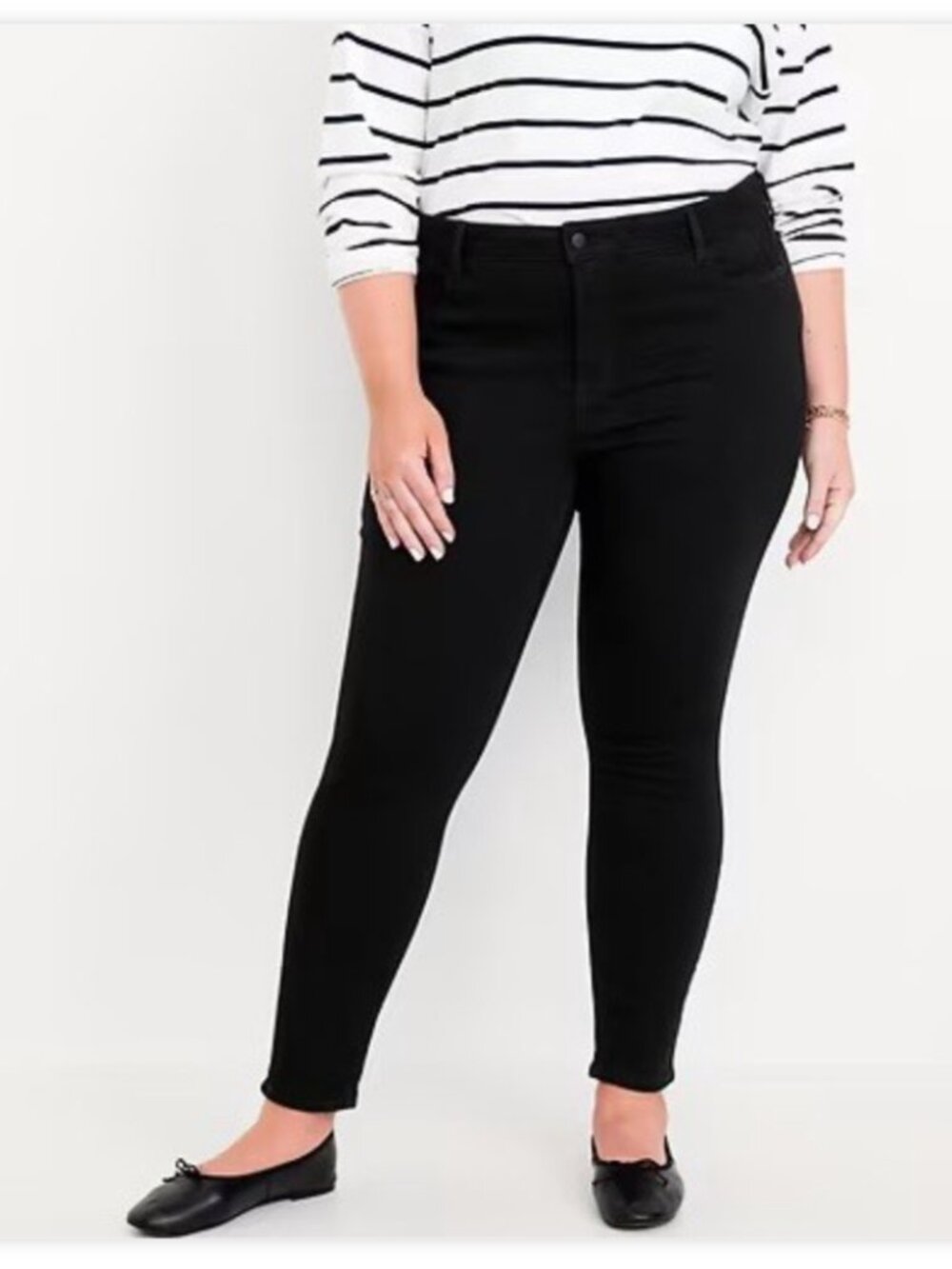 Old Navy High-Waisted Rockstar Super-Skinny Jeans Plus Size 28 Slimming Black